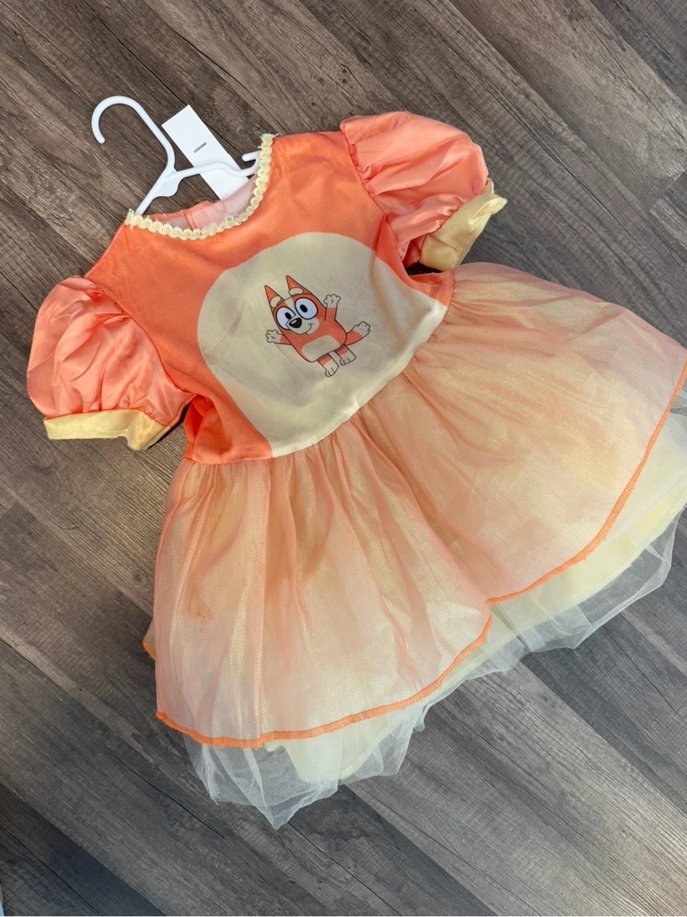 Disguise Orange and Cream Girls' Toddler bluey Bingo Costume Dress 3T 4T
